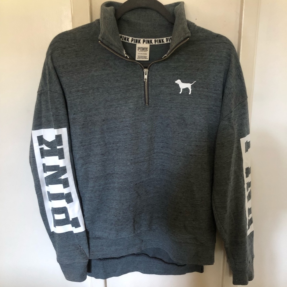 Victoria’s Secret Pink Grey quarter zip pullover